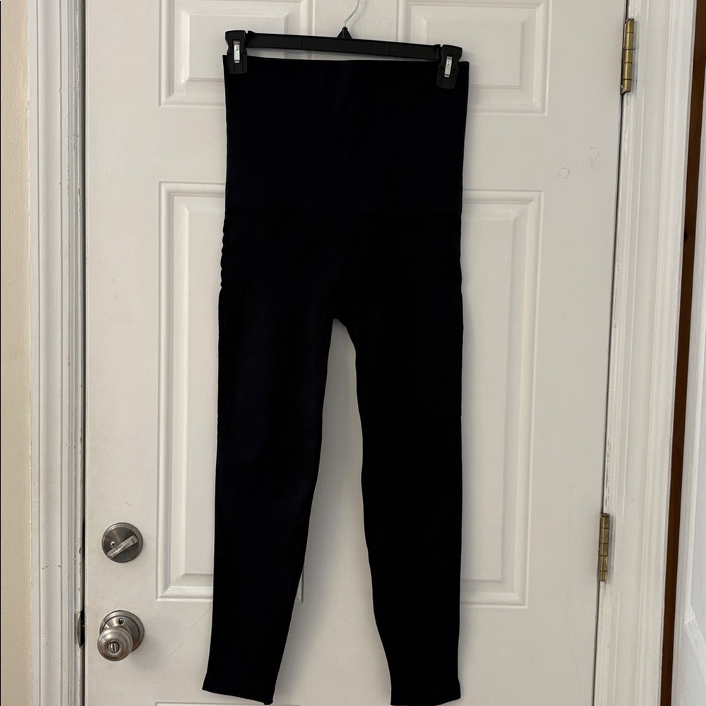 High-Waist Black Maternity Leggings
